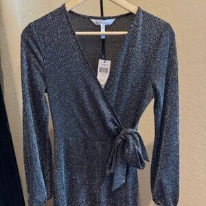 BCBGeneration  Black Silver Jumpsuit Size S